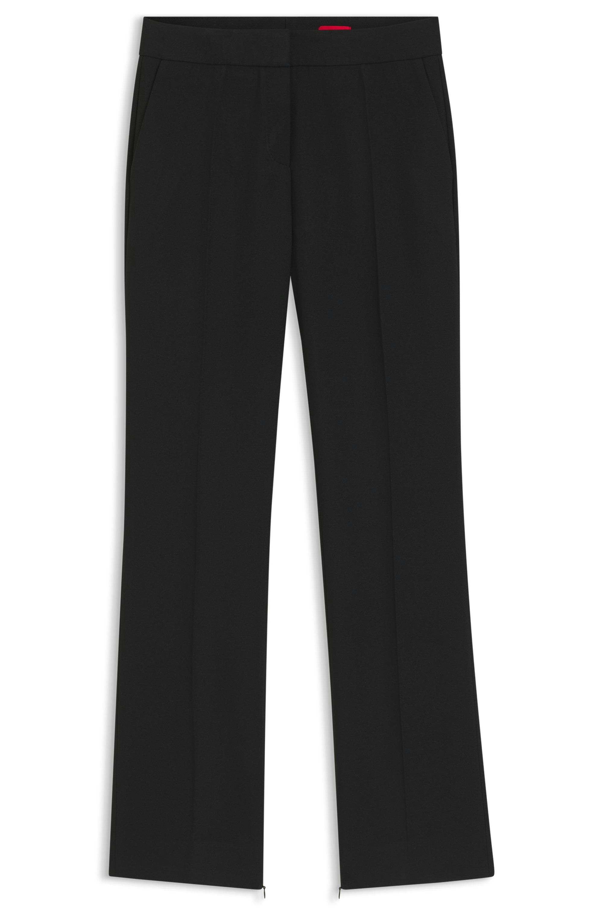 Kalhoty slim fit ze strečového kepru - Black