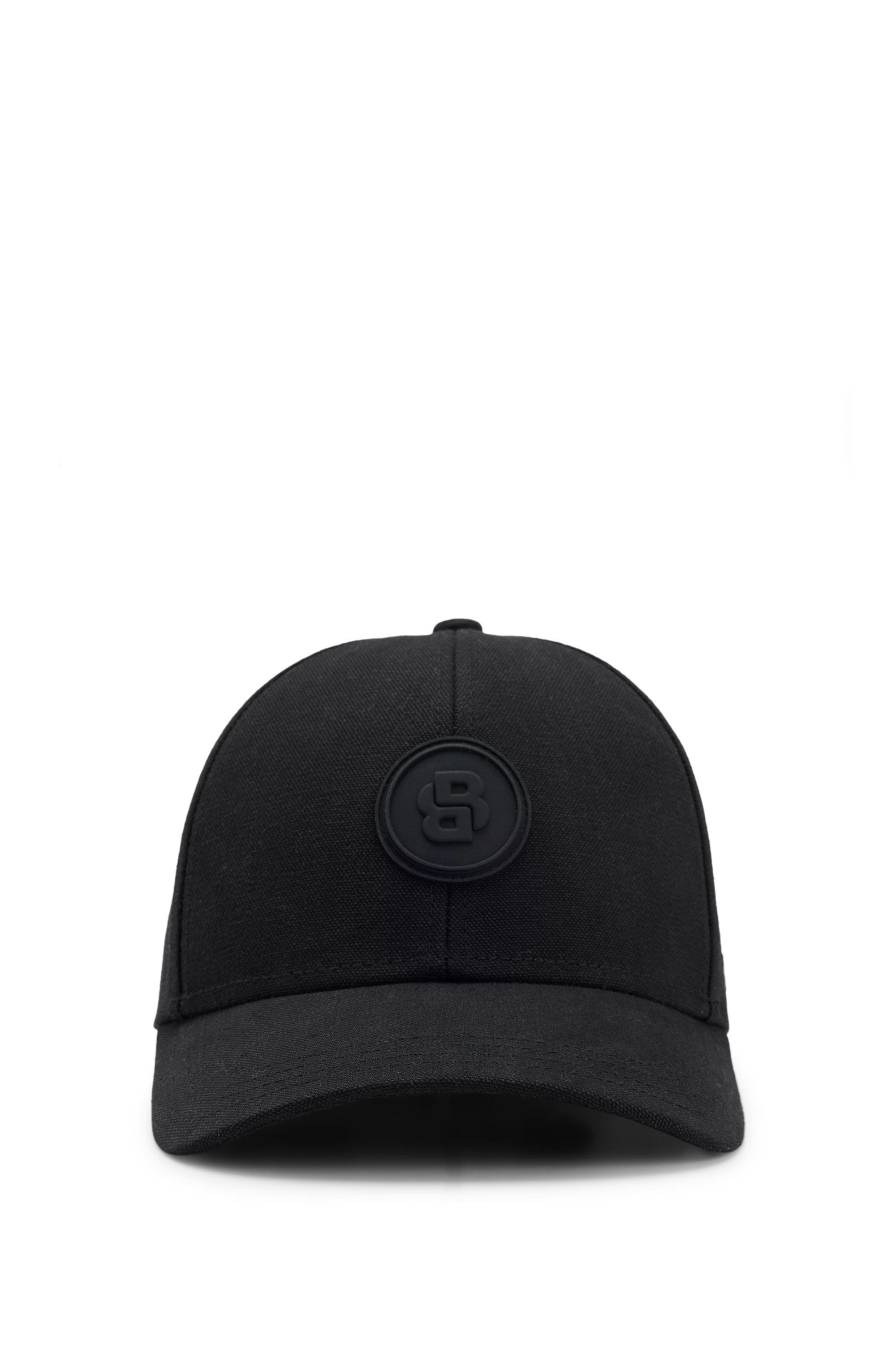 Bavlněná plátěná čepice s monogramem Double B - Black