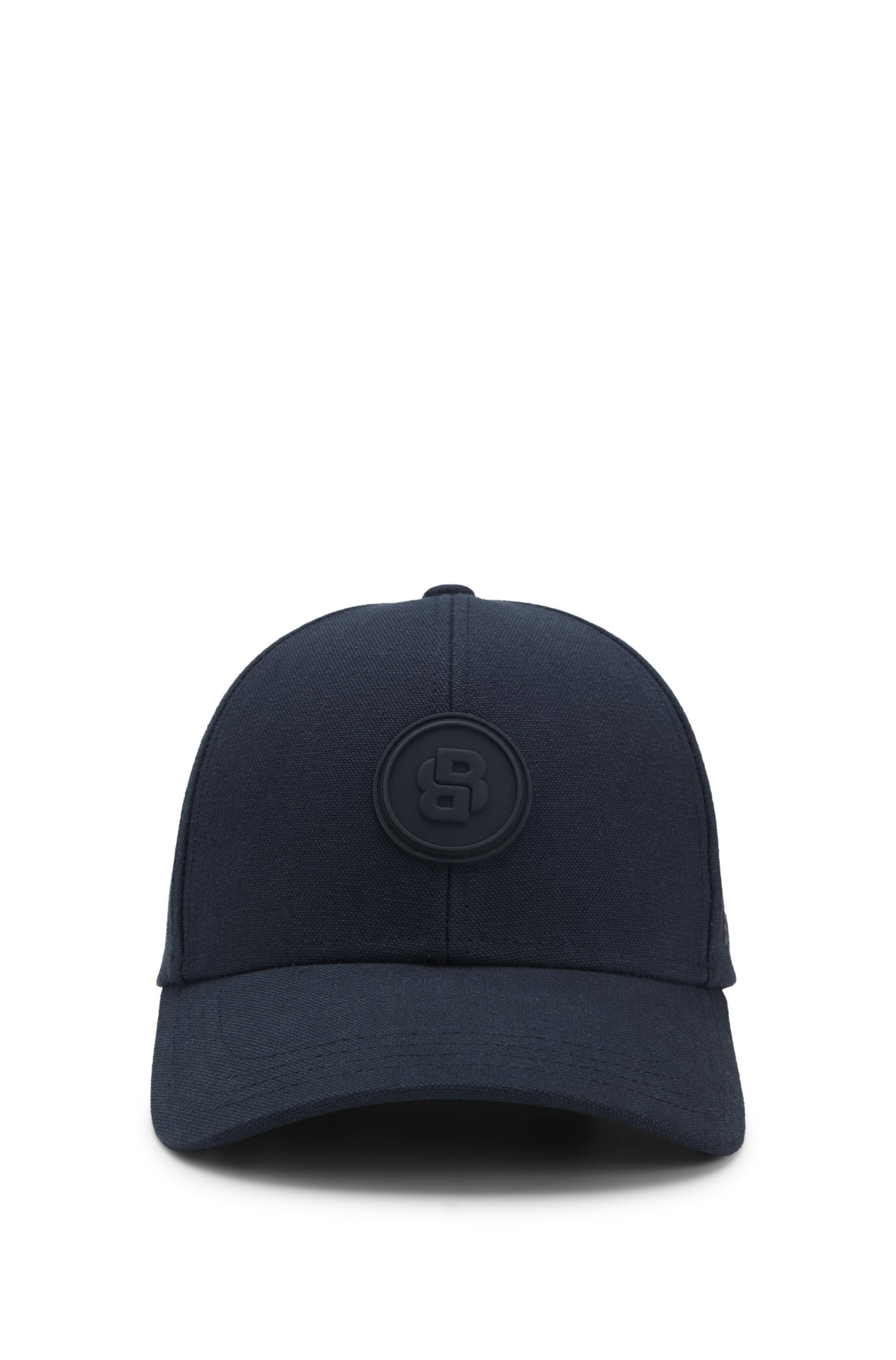 Bavlněná plátěná čepice s monogramem Double B - Dark Blue