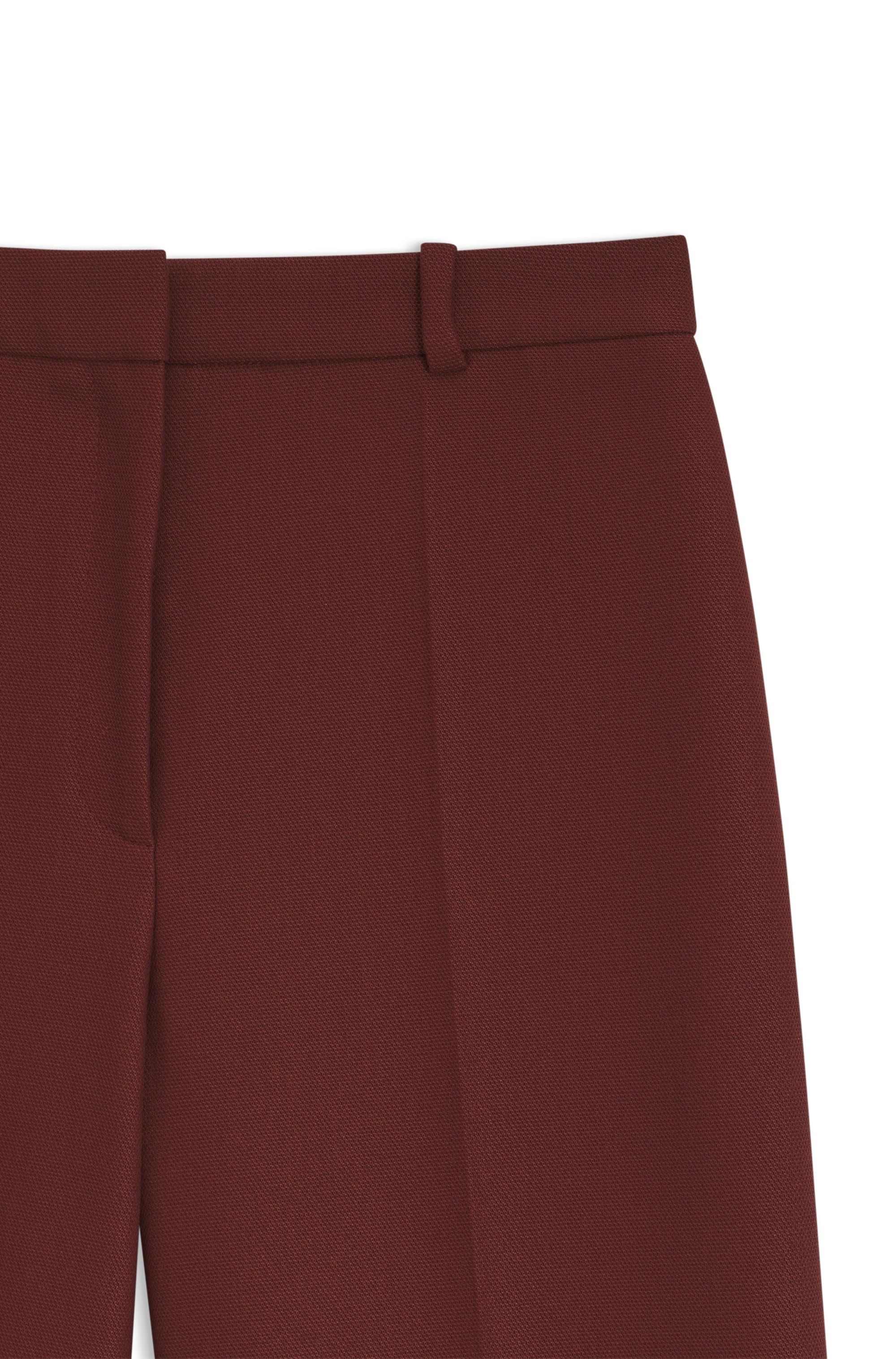 Kalhoty regular střihu s širokými nohavicemi - Brown Overflow