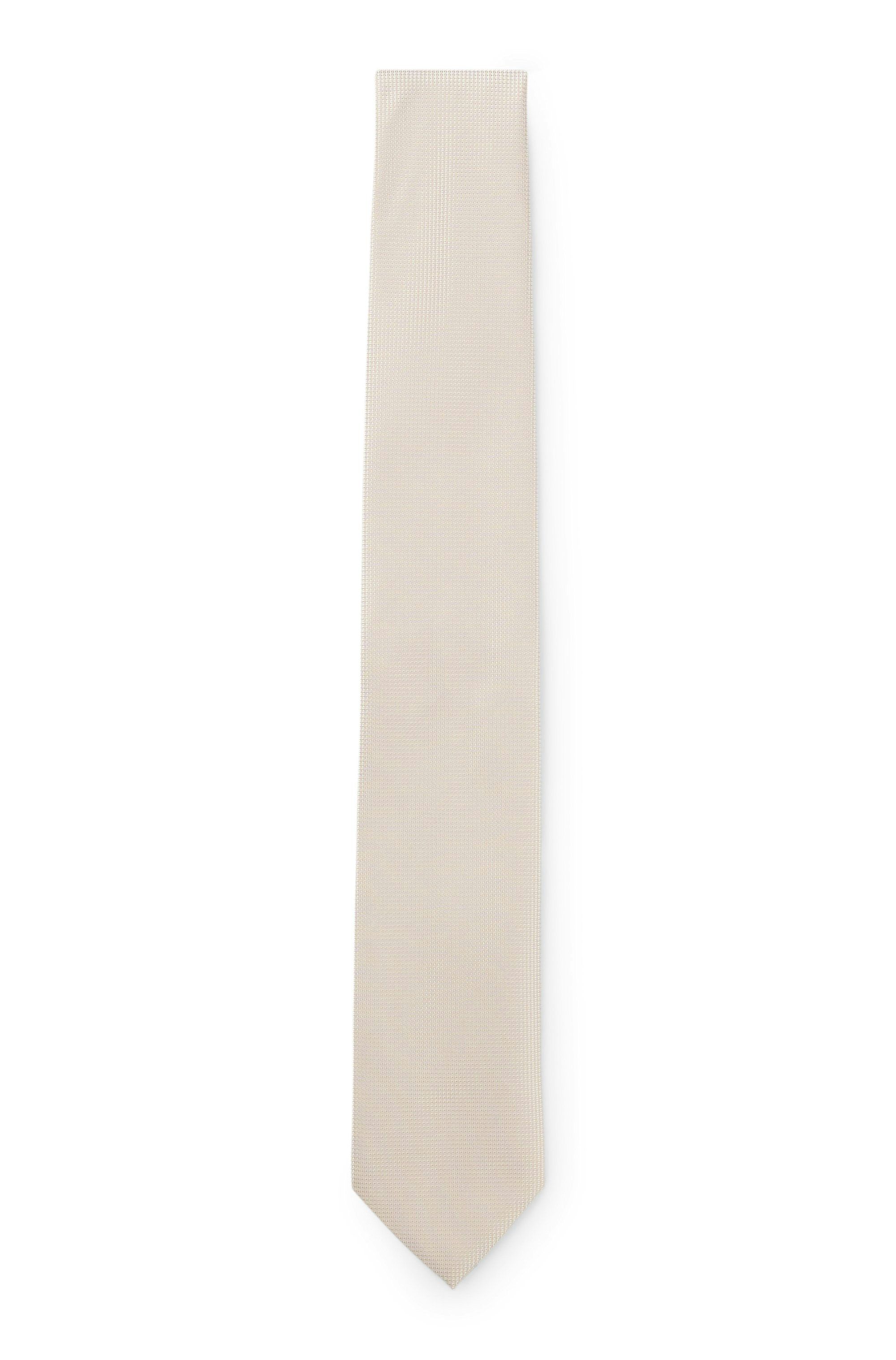 Formální kravata s žakárovým vzorem - Dark Beige