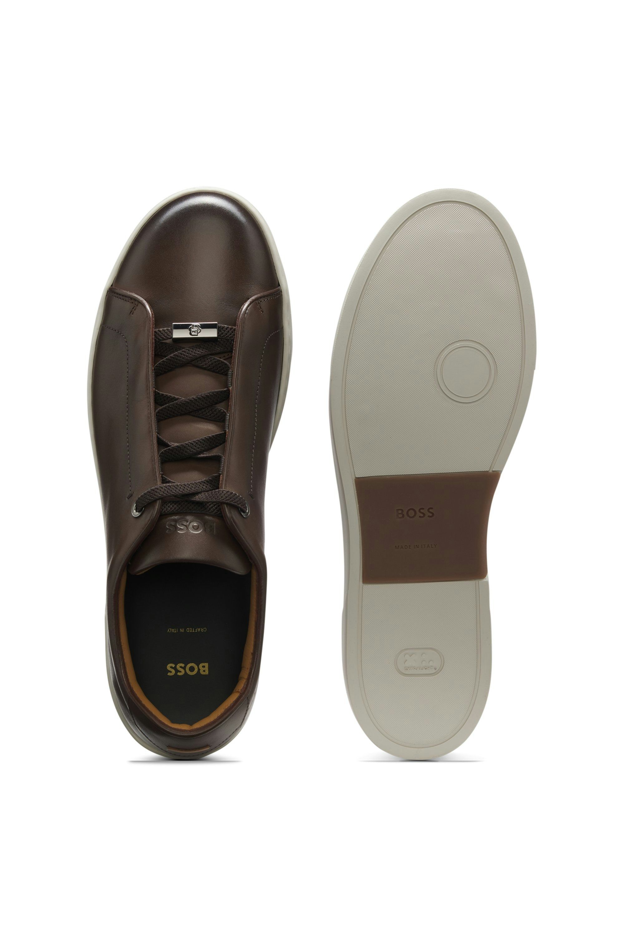 Tenisky Gary z prémiové broušené kůže - Dark Brown