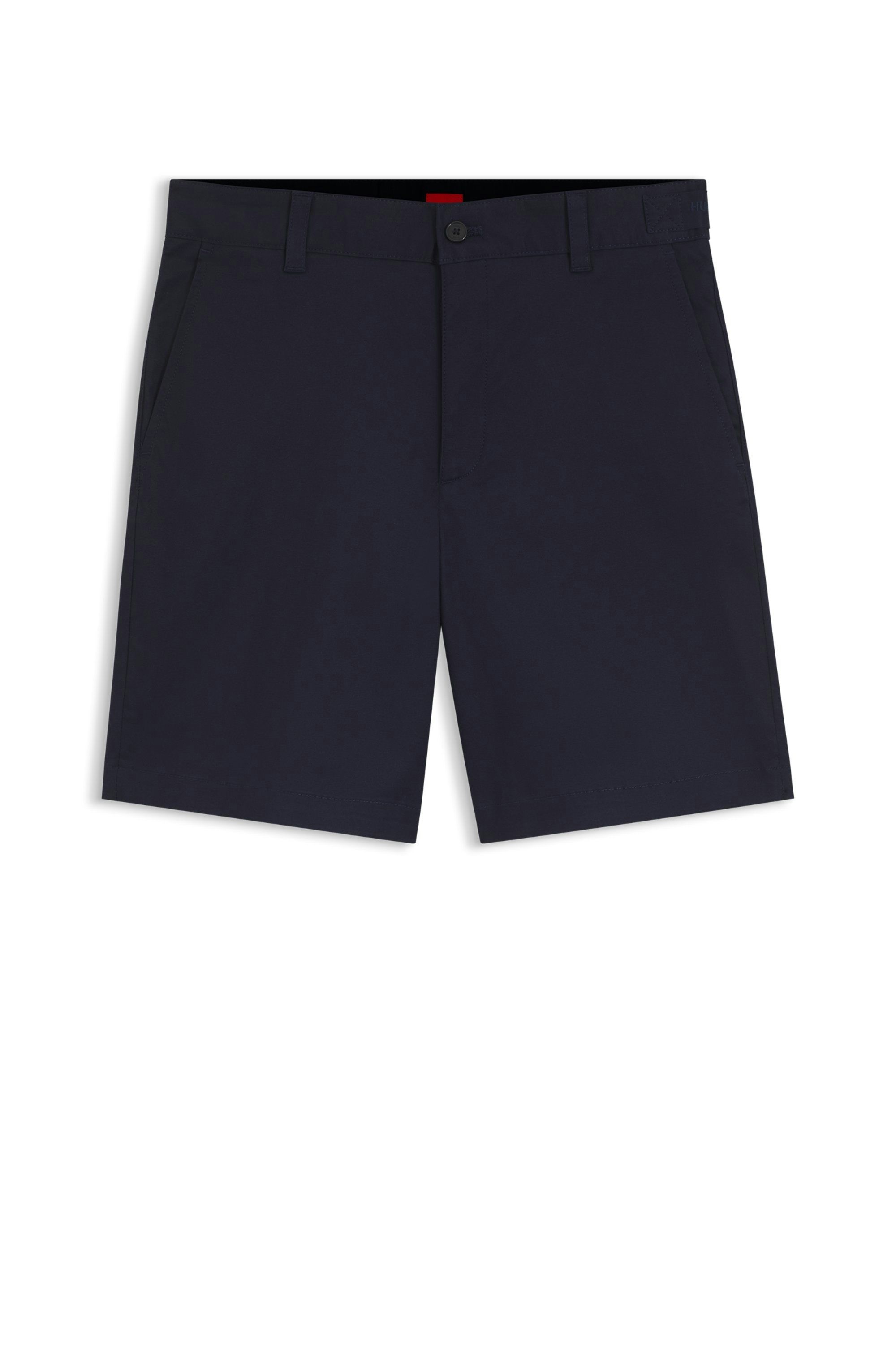Šortky slim fit z mercerované strečové bavlny - Dark Blue