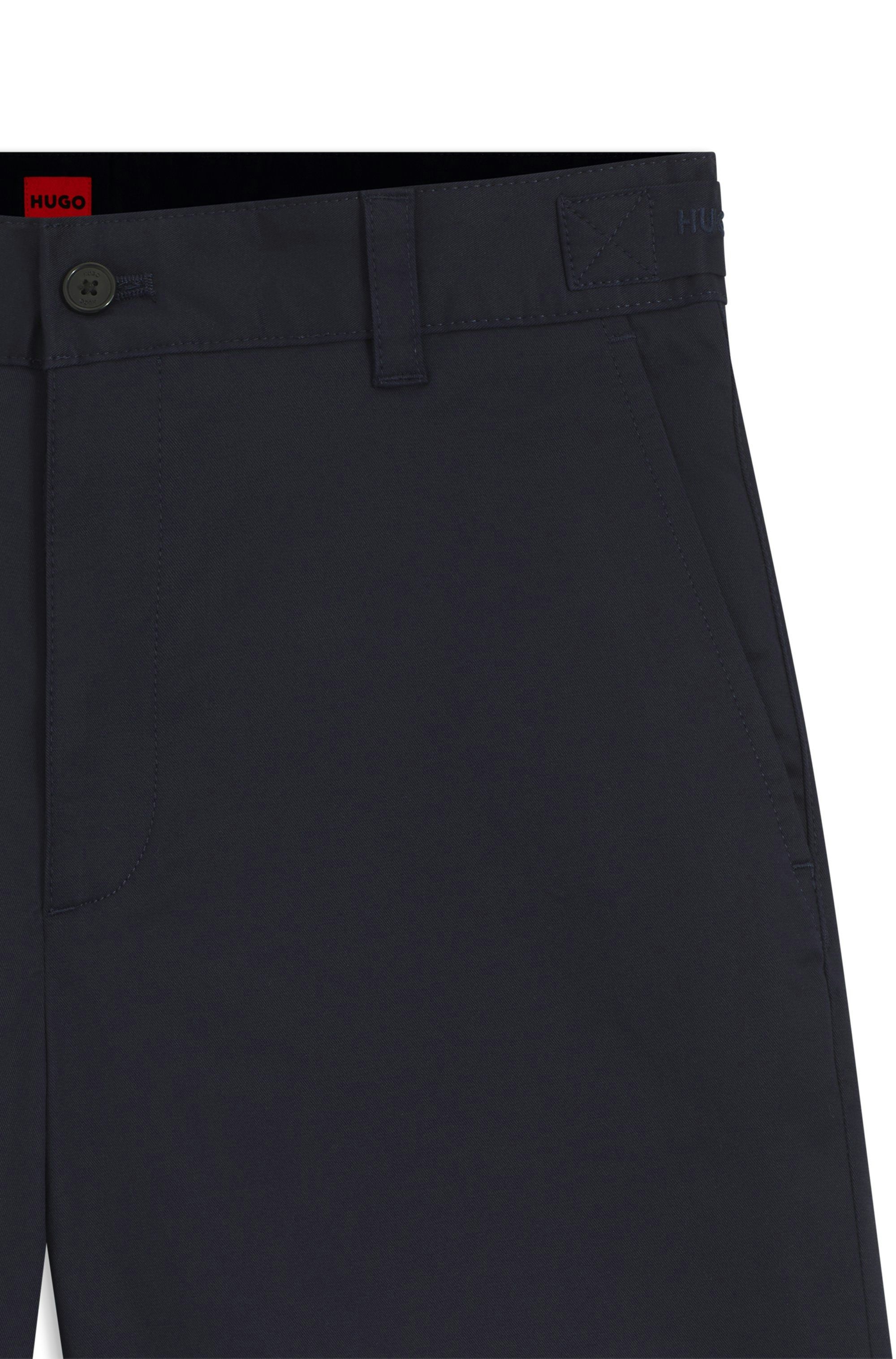 Šortky slim fit z mercerované strečové bavlny - Dark Blue