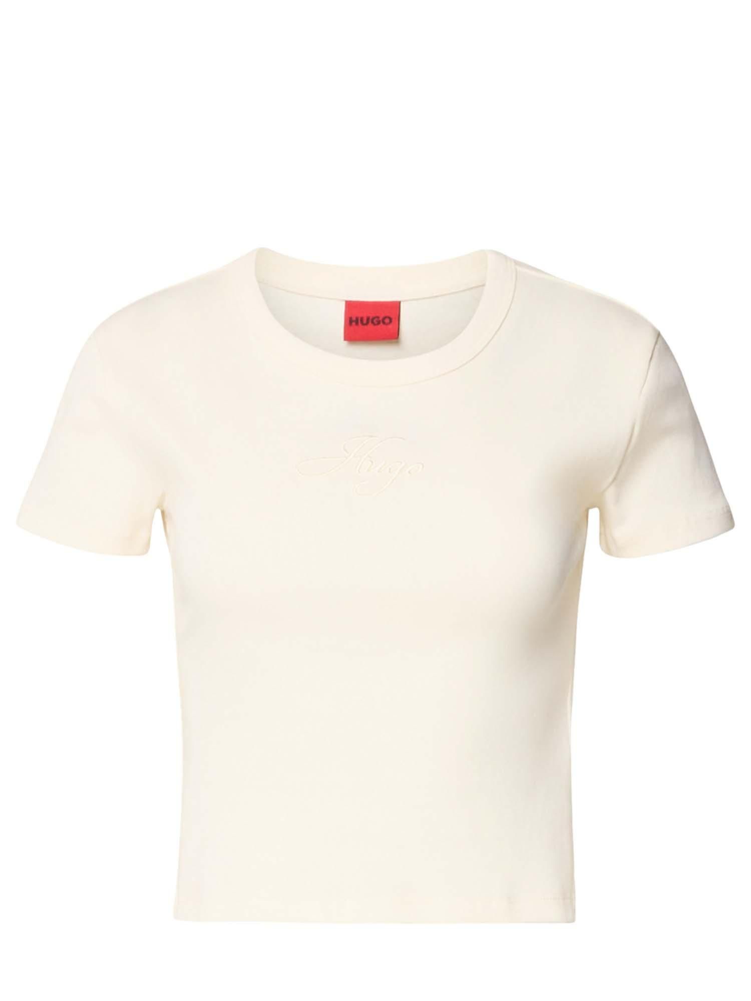 Tričko z bavlněné směsi s vyšívaným logem - Open White