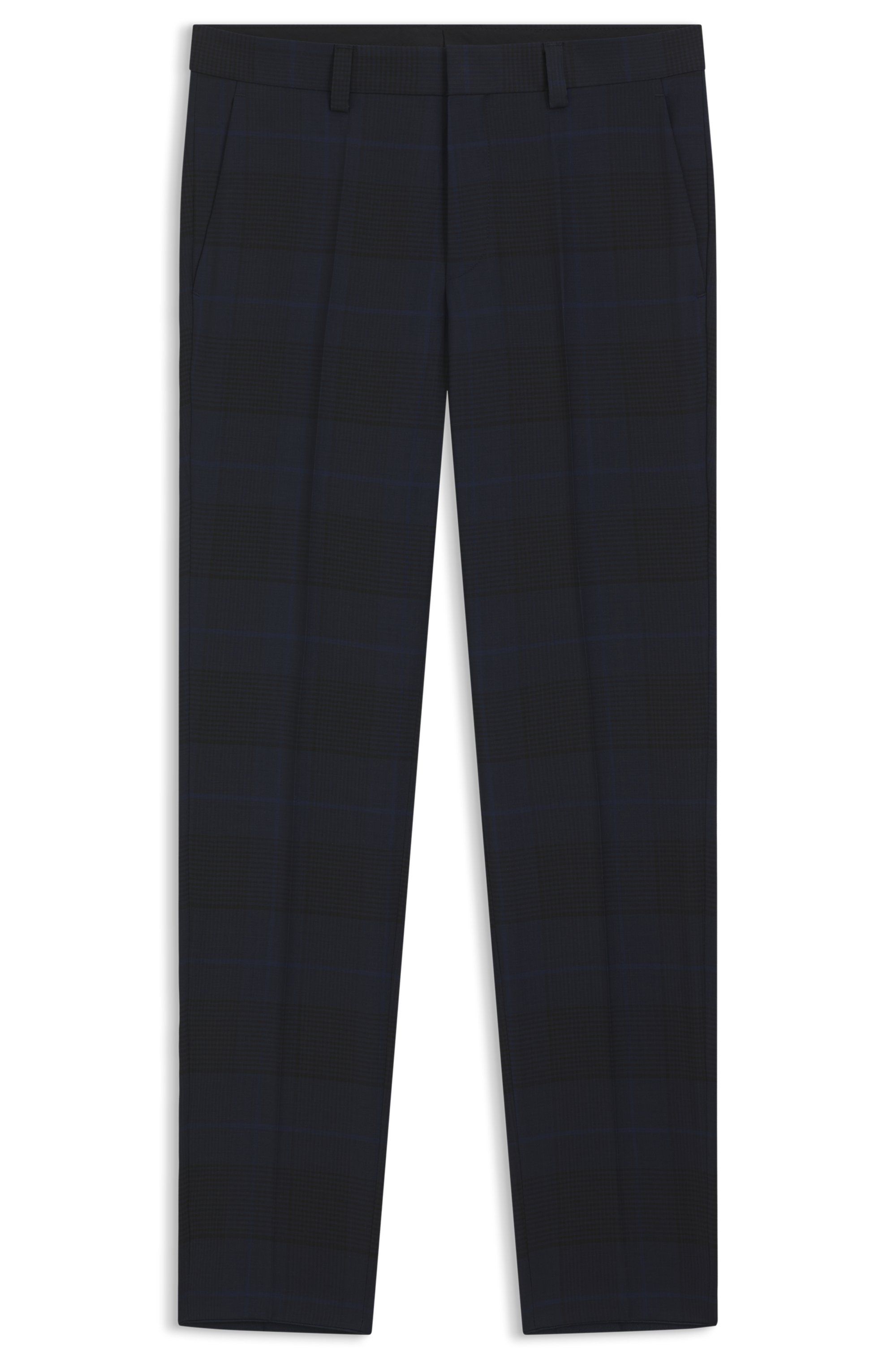Extra úzké kalhoty z panenské vlny - Dark Blue