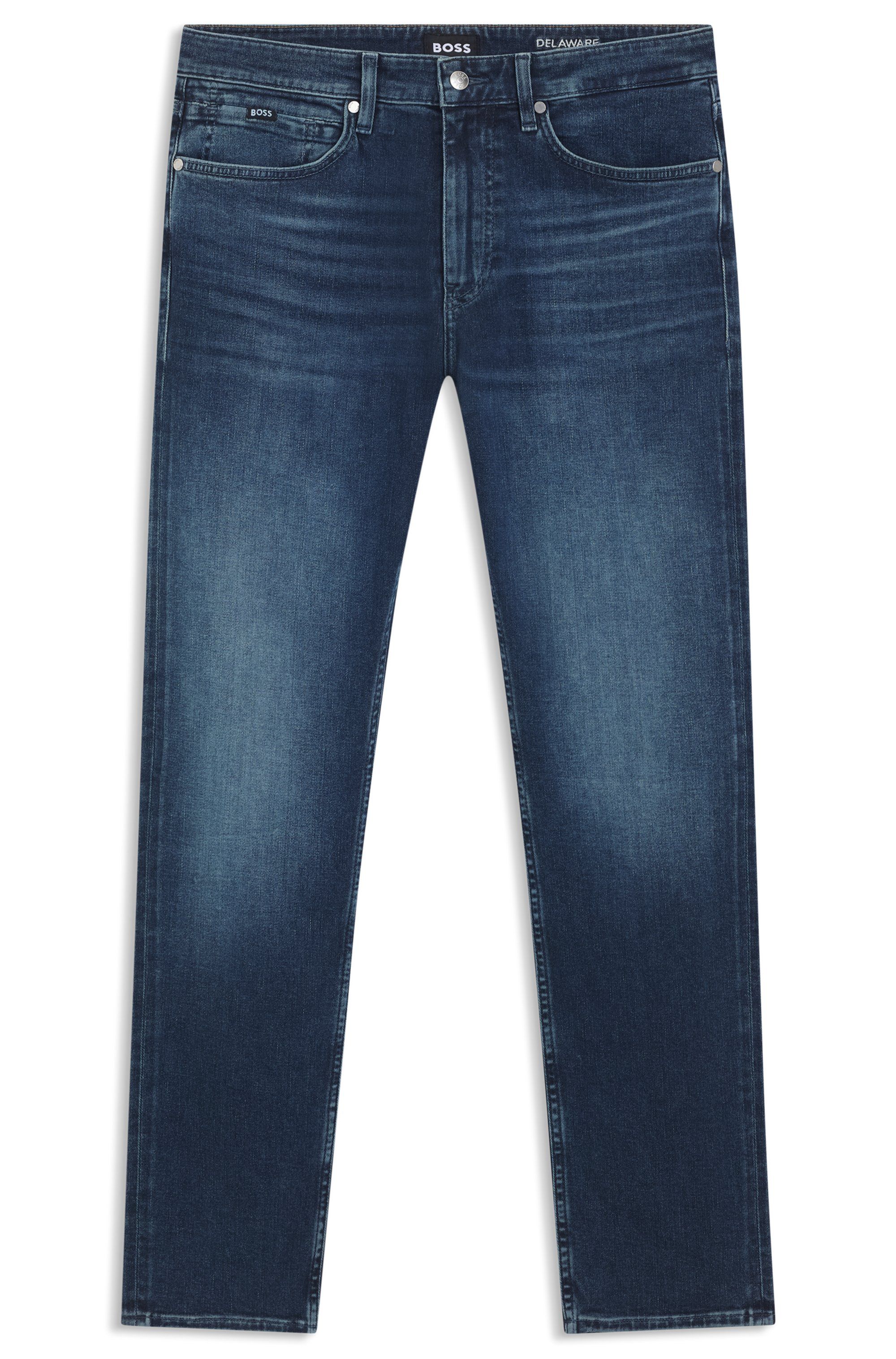 Slim-fit džíny Delaware z modrého měkkého denimu - Bright Blue