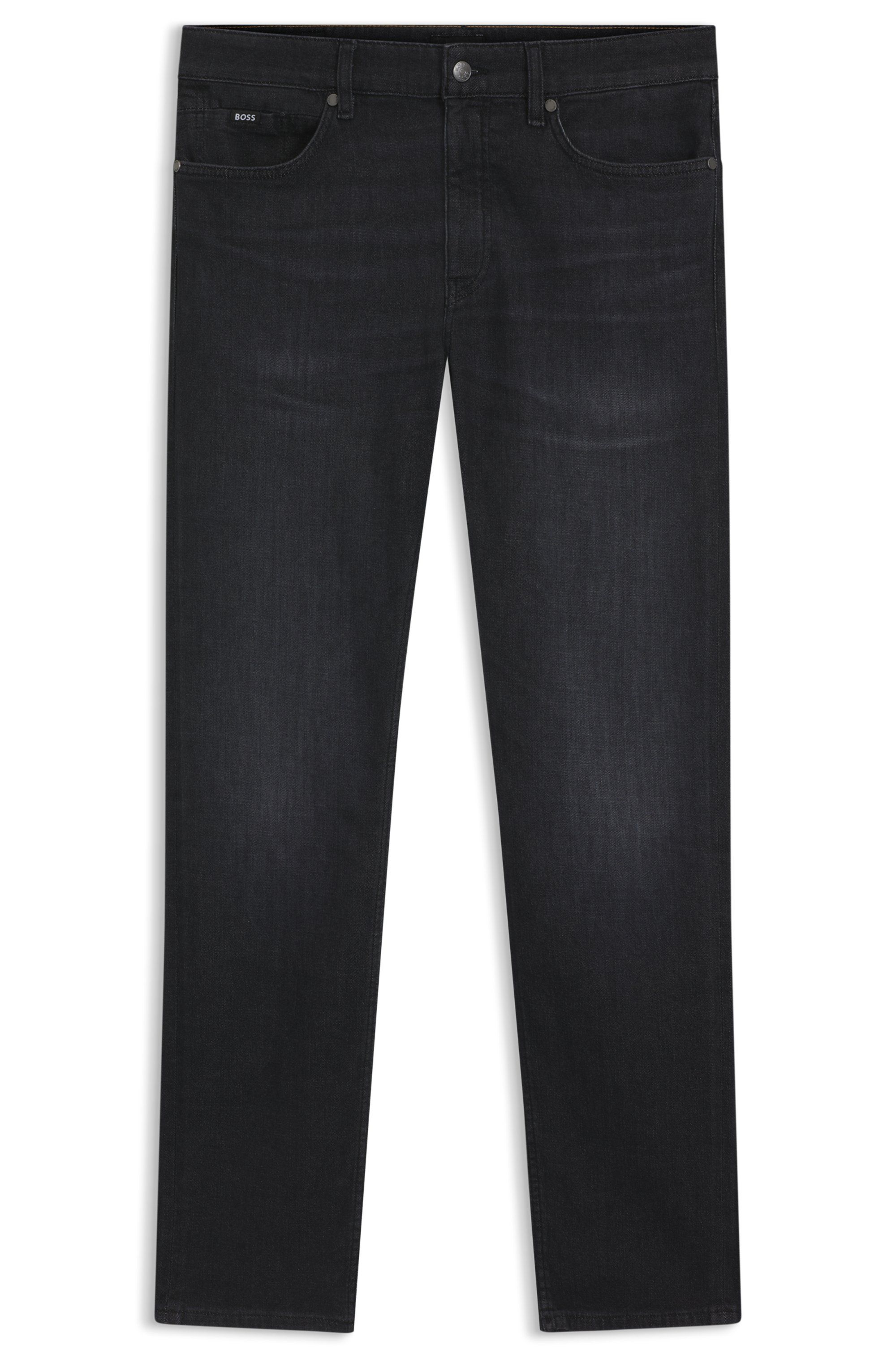 Slim-fit džíny Delaware z černého italského denimu - Black