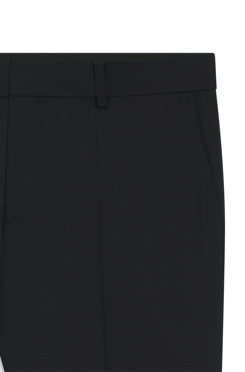 Kalhoty slim fit ze vzorované panenské vlny - Dark Blue - galerie #1