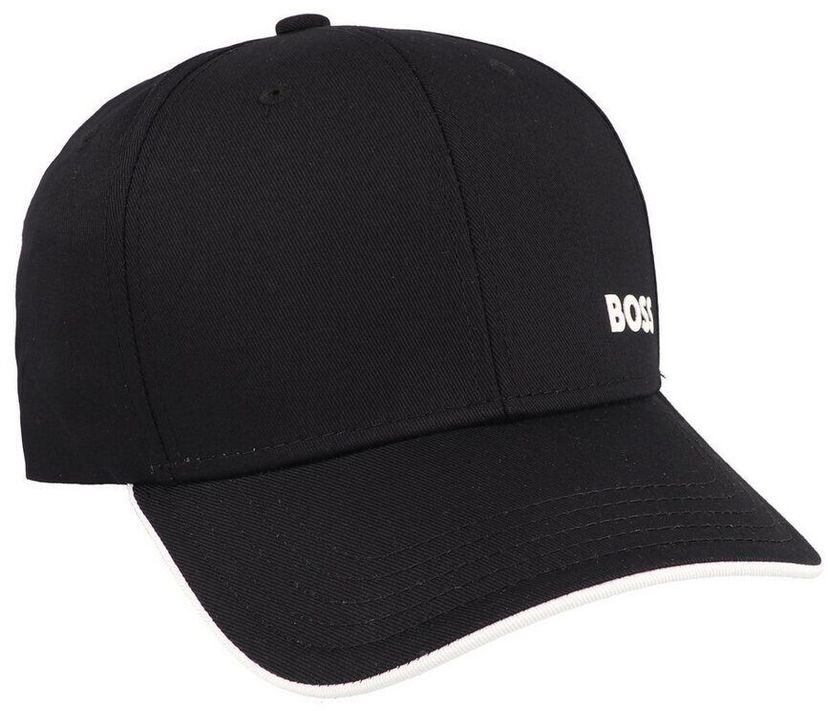 Bavlněná keprová čepice s potiskem loga - Black
