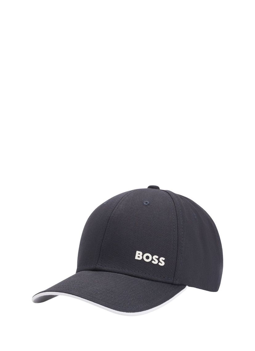 Bavlněná keprová čepice s potiskem loga - Dark Blue
