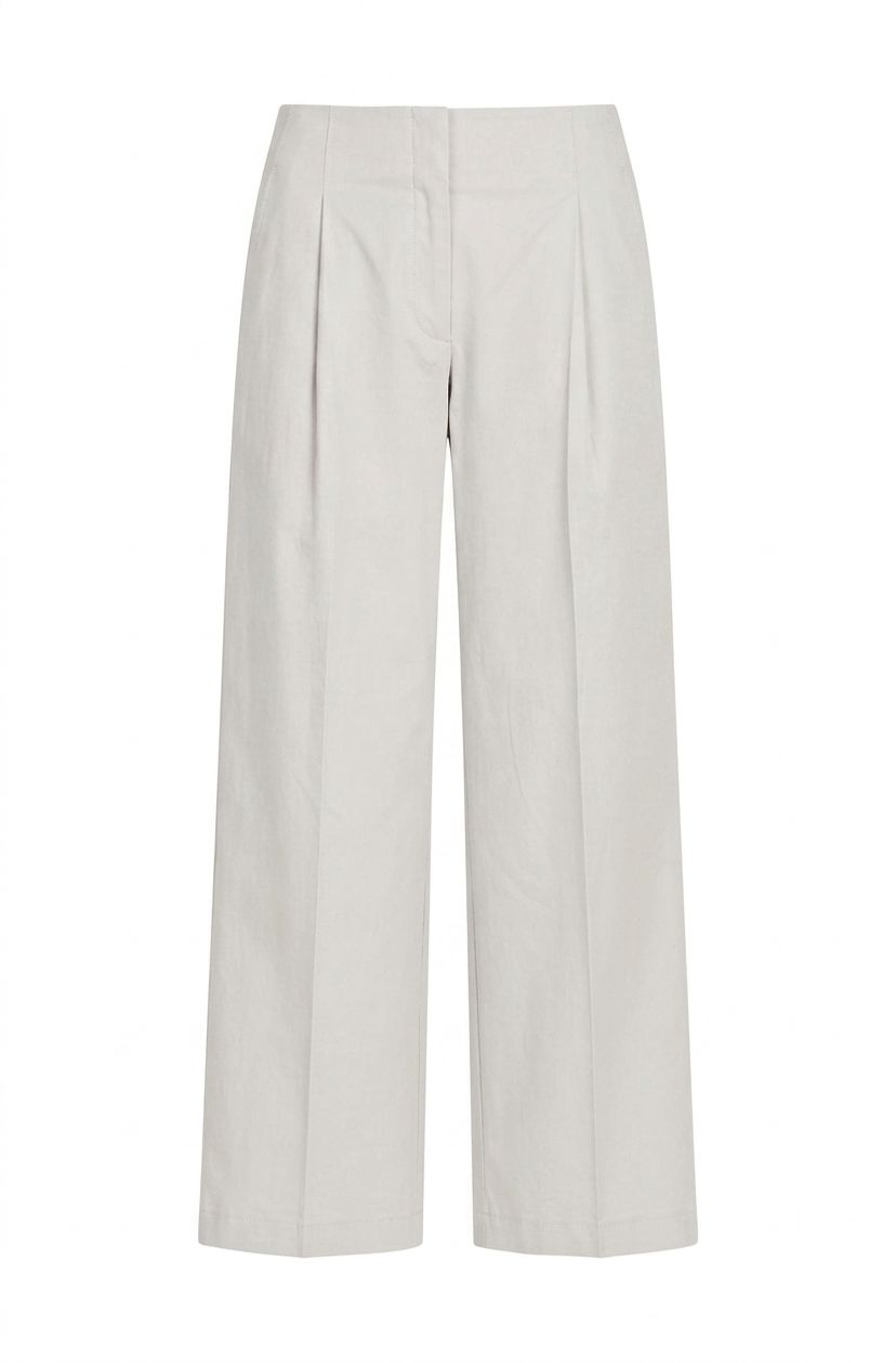 Culottes volného střihu ze strečové  bavlny - Silver