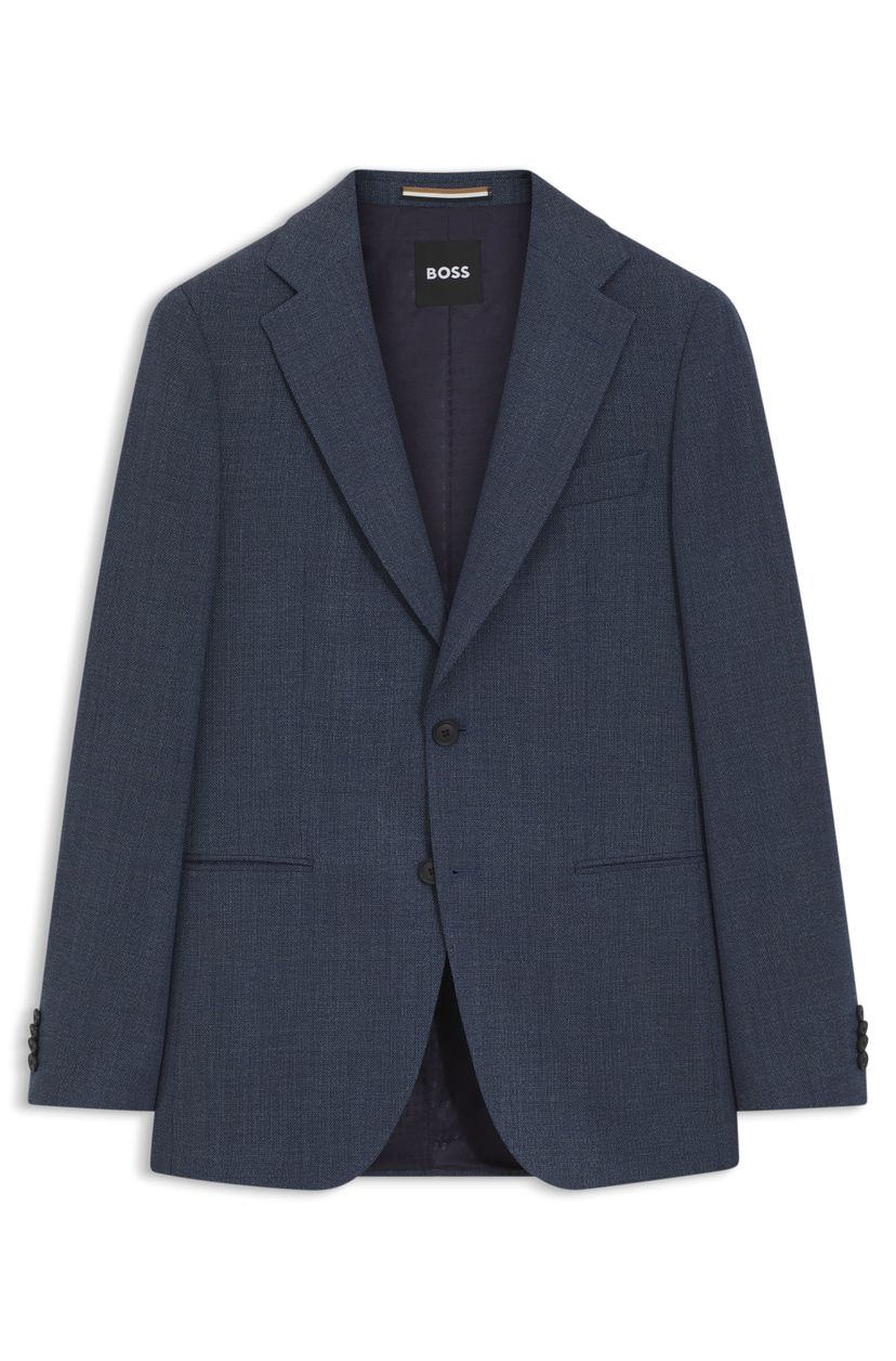 Sako slim fit z strečové vlny s mikrovzorem