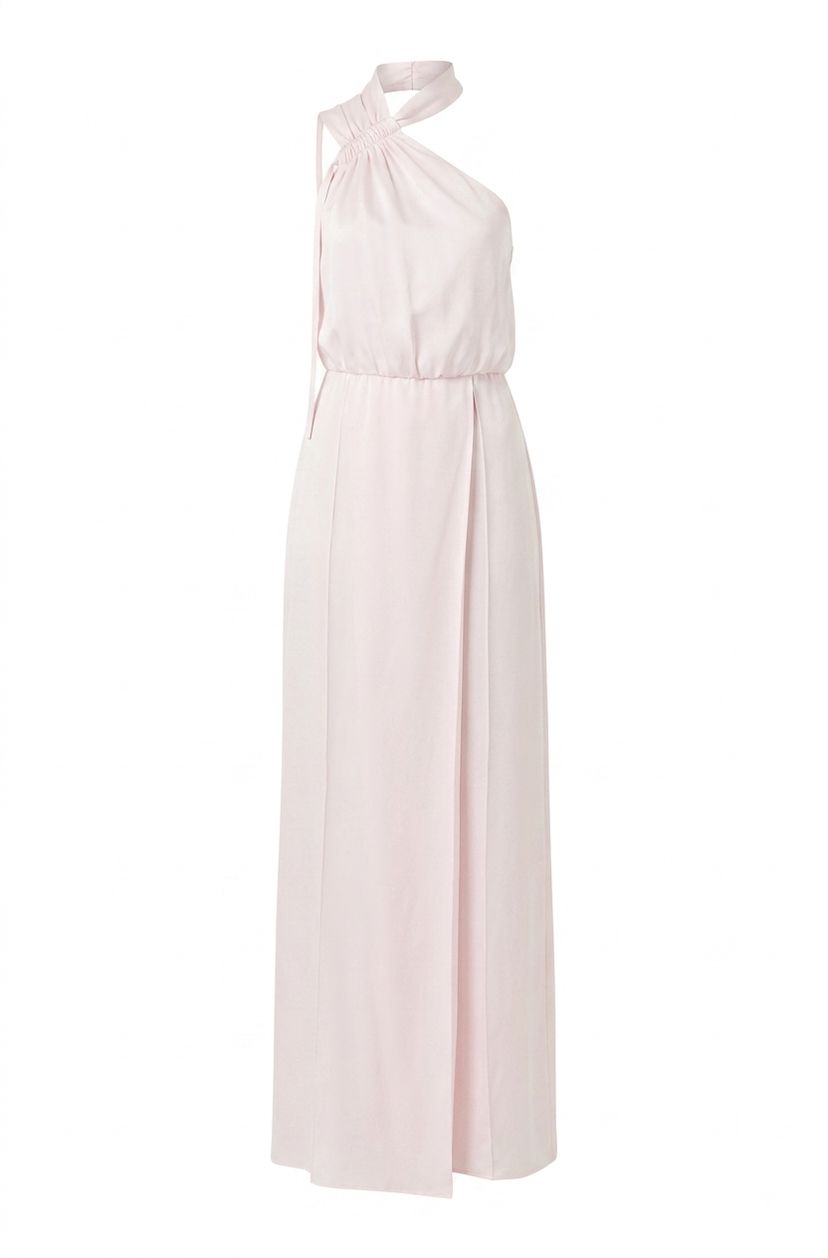 Overal na jedno rameno s přehozovým efektem vpředu - Light/Pastel Pink