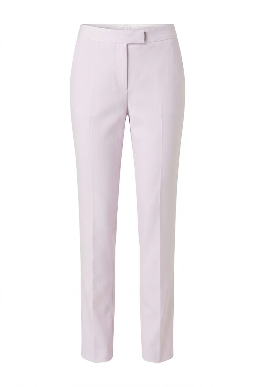 Slim fit strečové kalhoty s bočními rozparky - Light/Pastel Pink