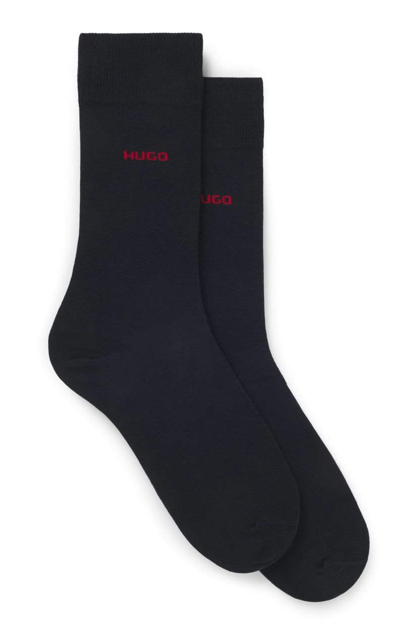 Dvojbalení ponožek standardní délky s logem - Dark Blue