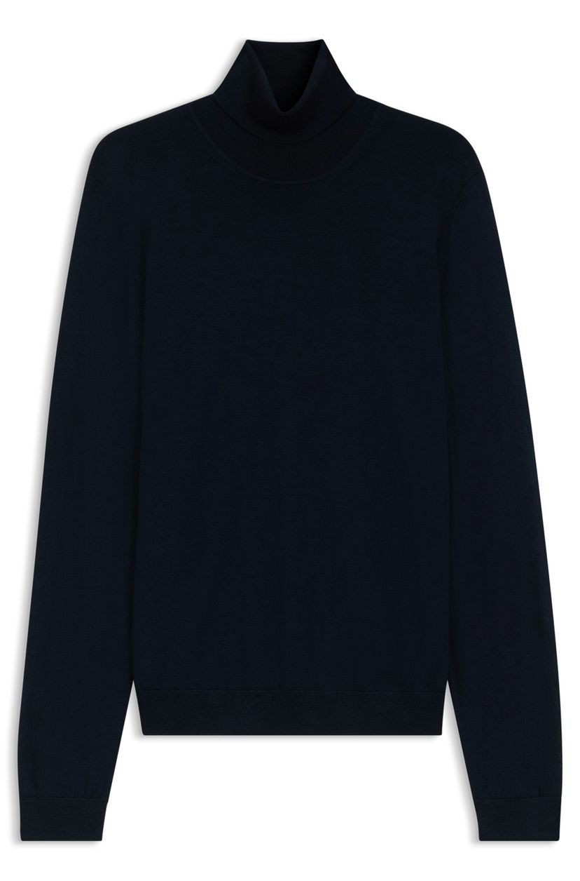 Rolákový svetr v regular střihu z merino vlny - Dark Blue