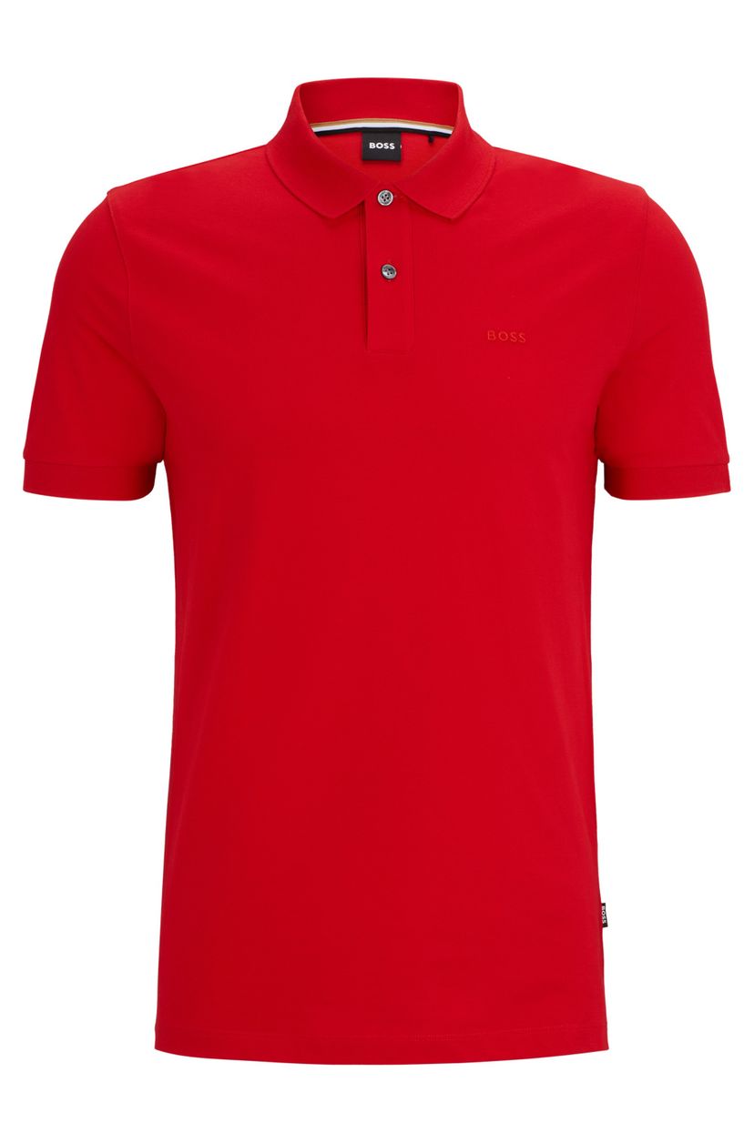 Polokošile Pallas z bavlněného piké s logovými detaily - Medium Red