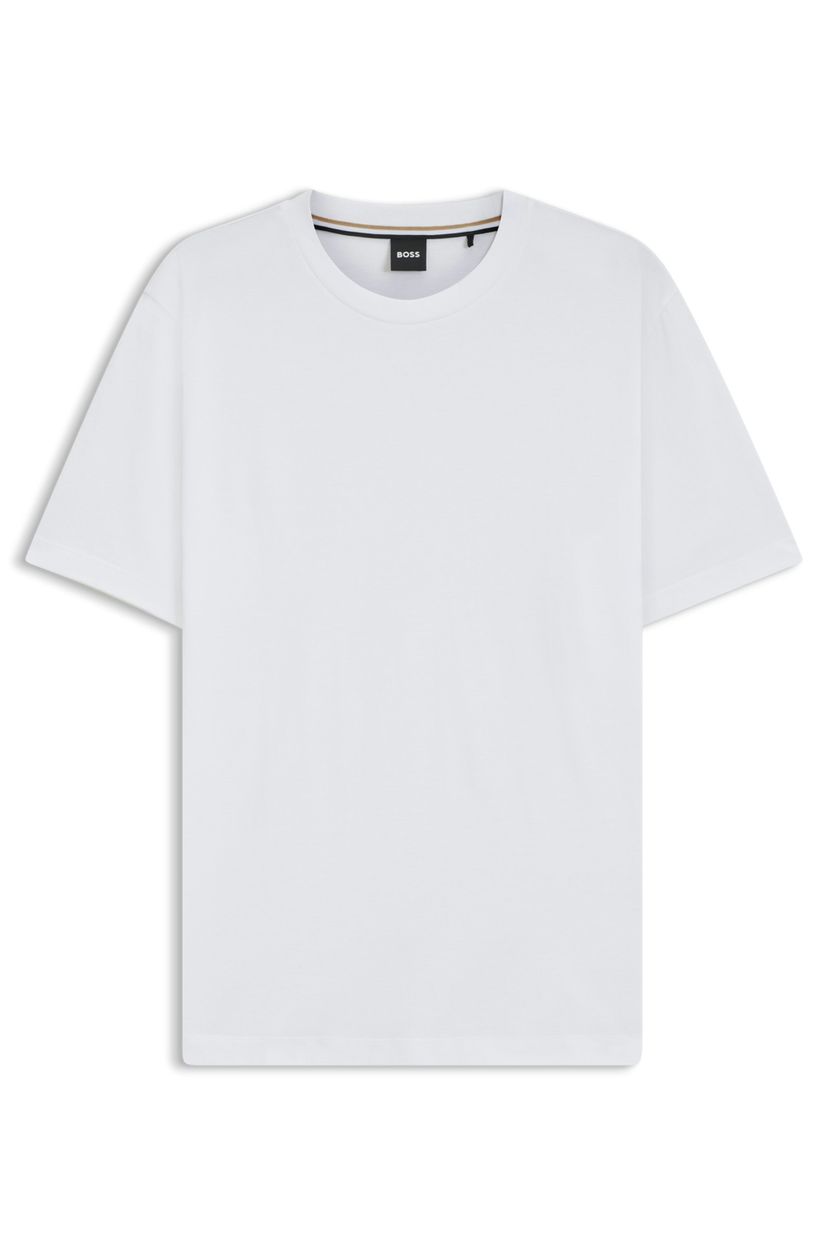 Tričko regular střihu z bavlněného žerzeje - White