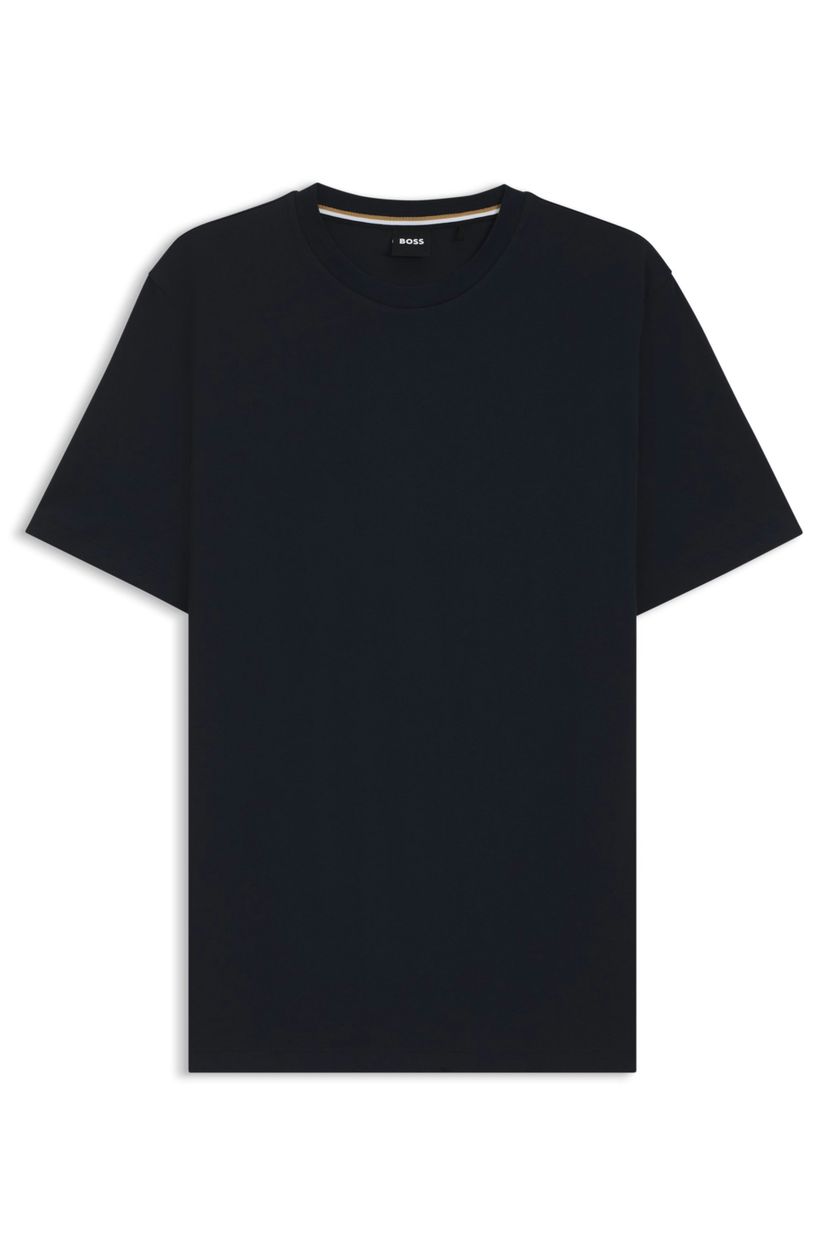 Tričko regular střihu z bavlněného žerzeje - Dark Blue