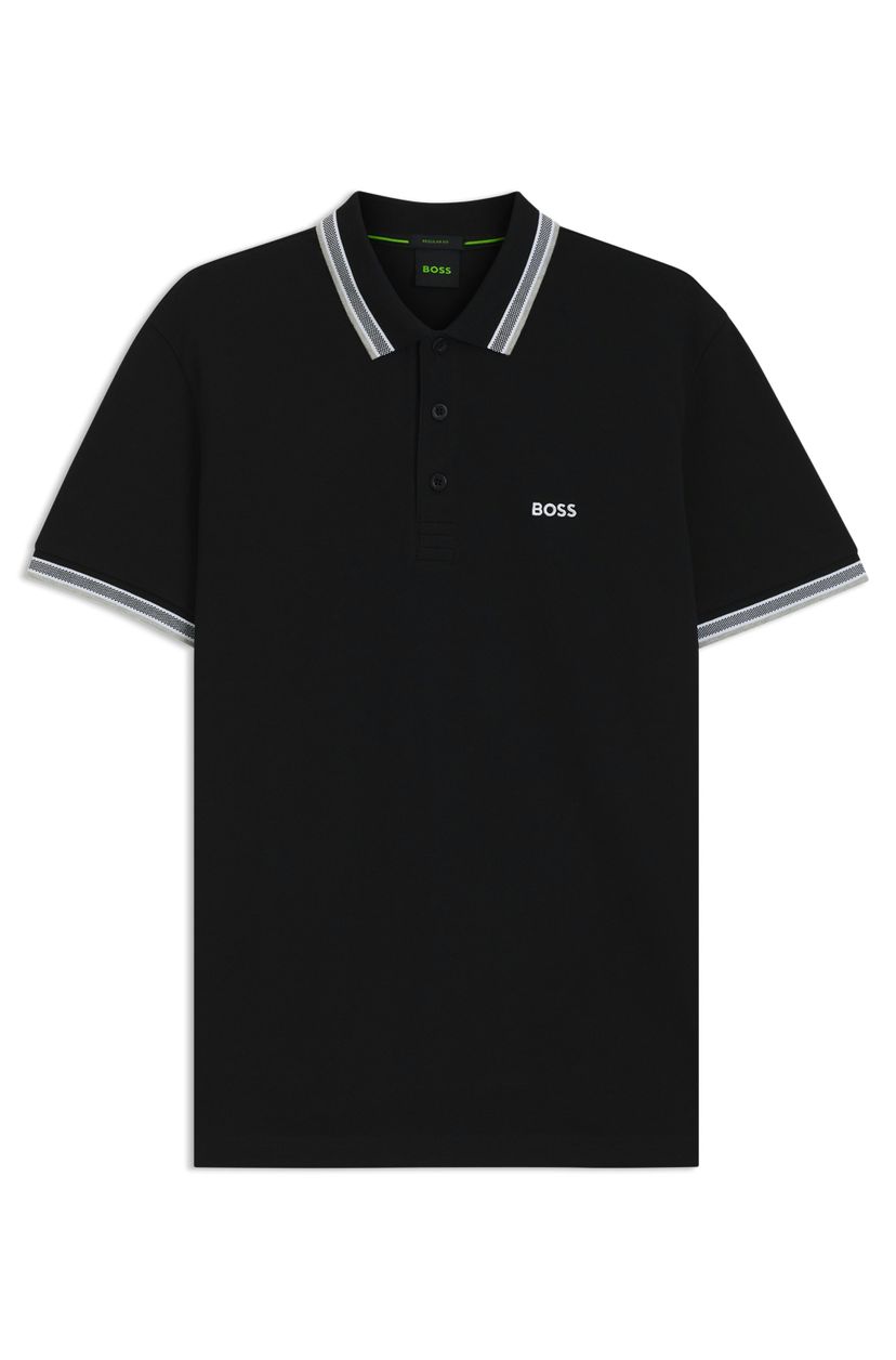 Polotričko BOSS z bavlněného piké - Black