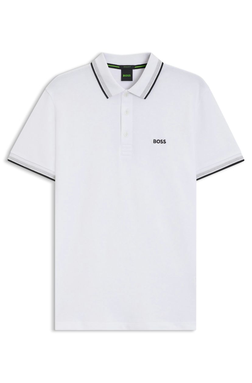 Polotričko BOSS z bavlněného piké - White