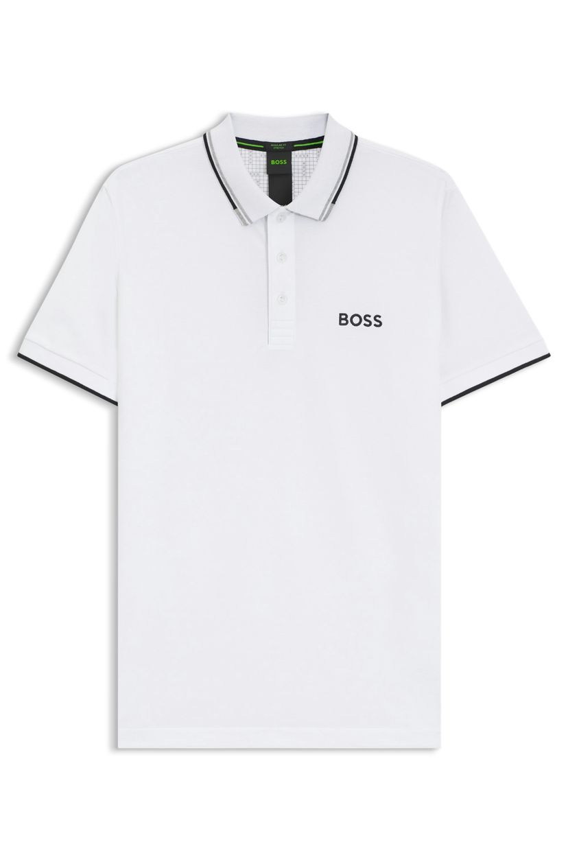 Polotričko Active Paddy regular fit z rychleschnoucího strečového piké - White