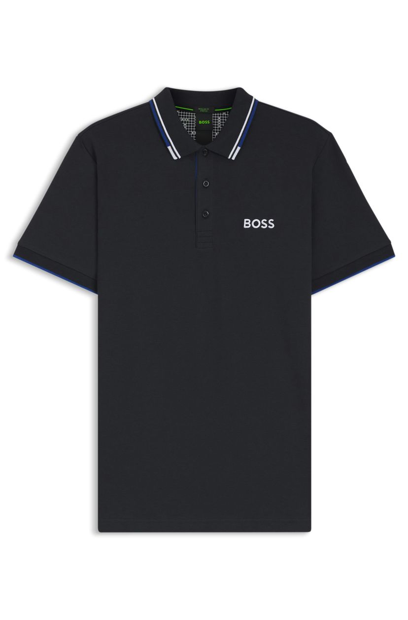 Polotričko Active Paddy regular fit z rychleschnoucího strečového piké - Dark Blue