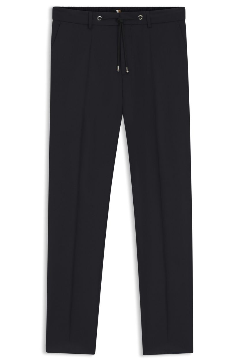 Kalhoty BOSS ONE slim fit z panenské vlny serge - Dark Blue