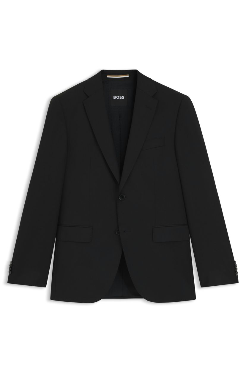 BOSS ONE Sako regular střihu z panenské vlny serge - Black