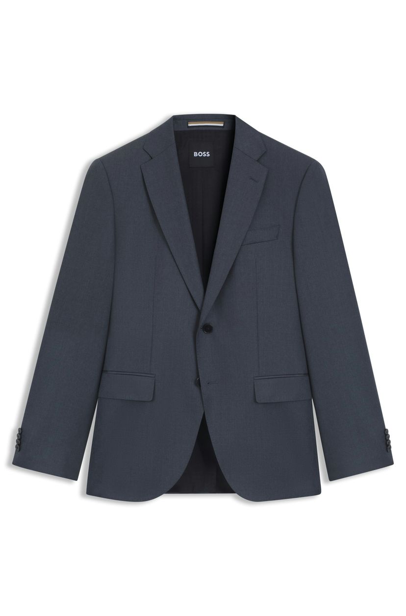 BOSS ONE Sako regular střihu z panenské vlny serge - Dark Grey
