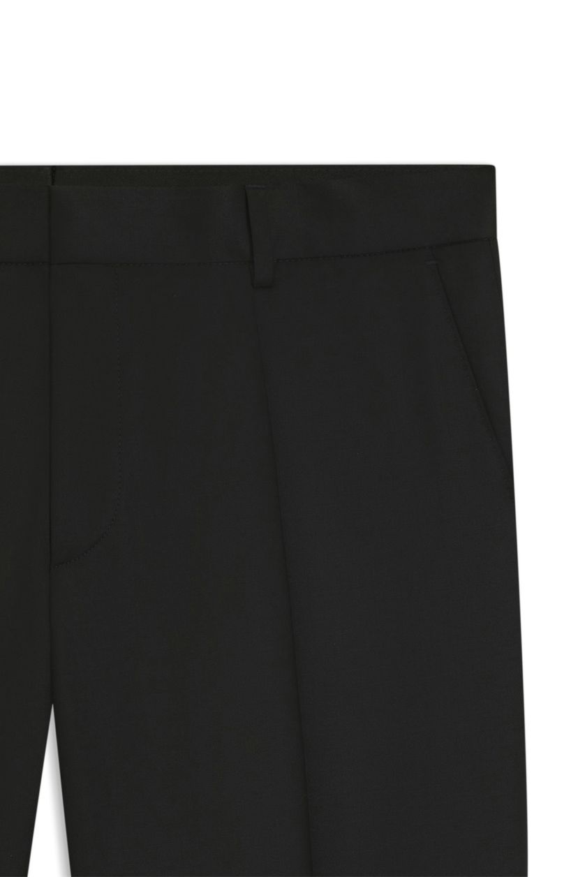 Kalhoty slim fit z panenské vlny serge - Black - galerie #2