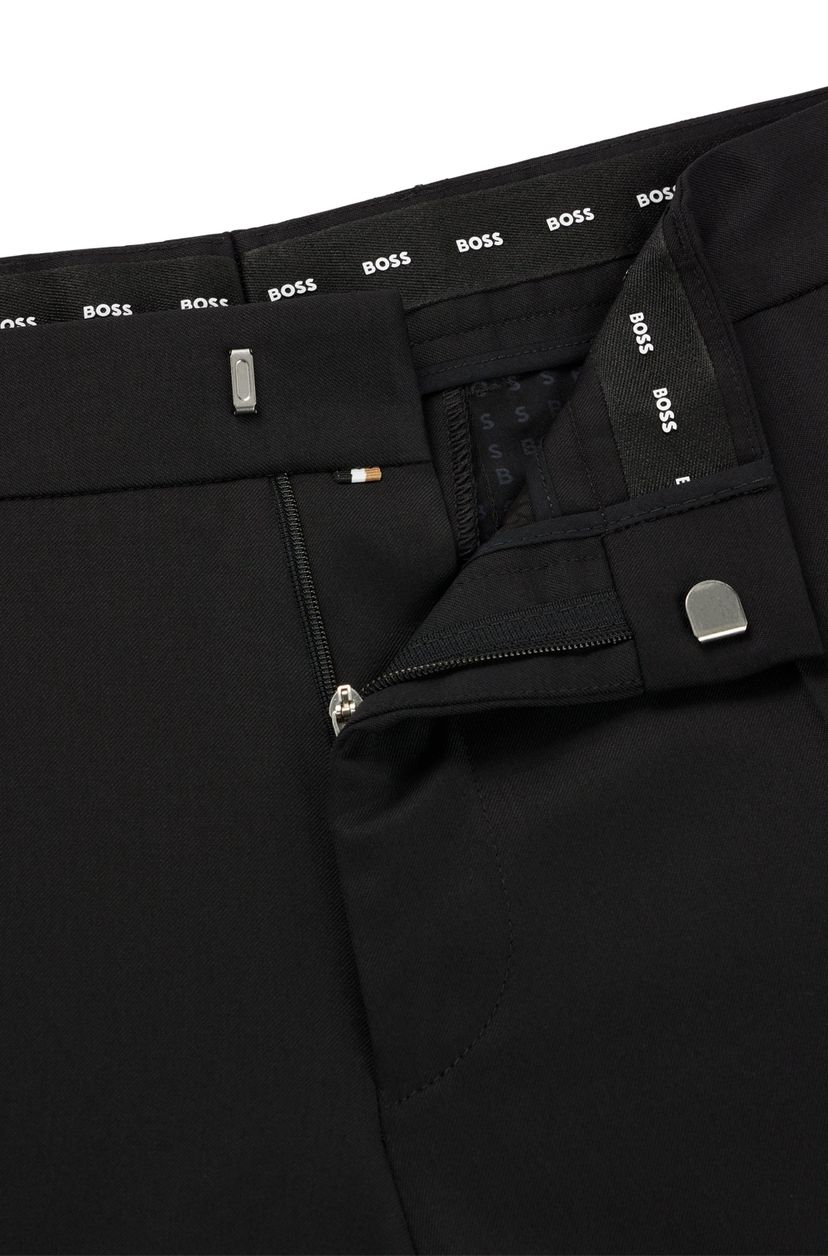 Kalhoty slim fit z panenské vlny serge - Black - galerie #1