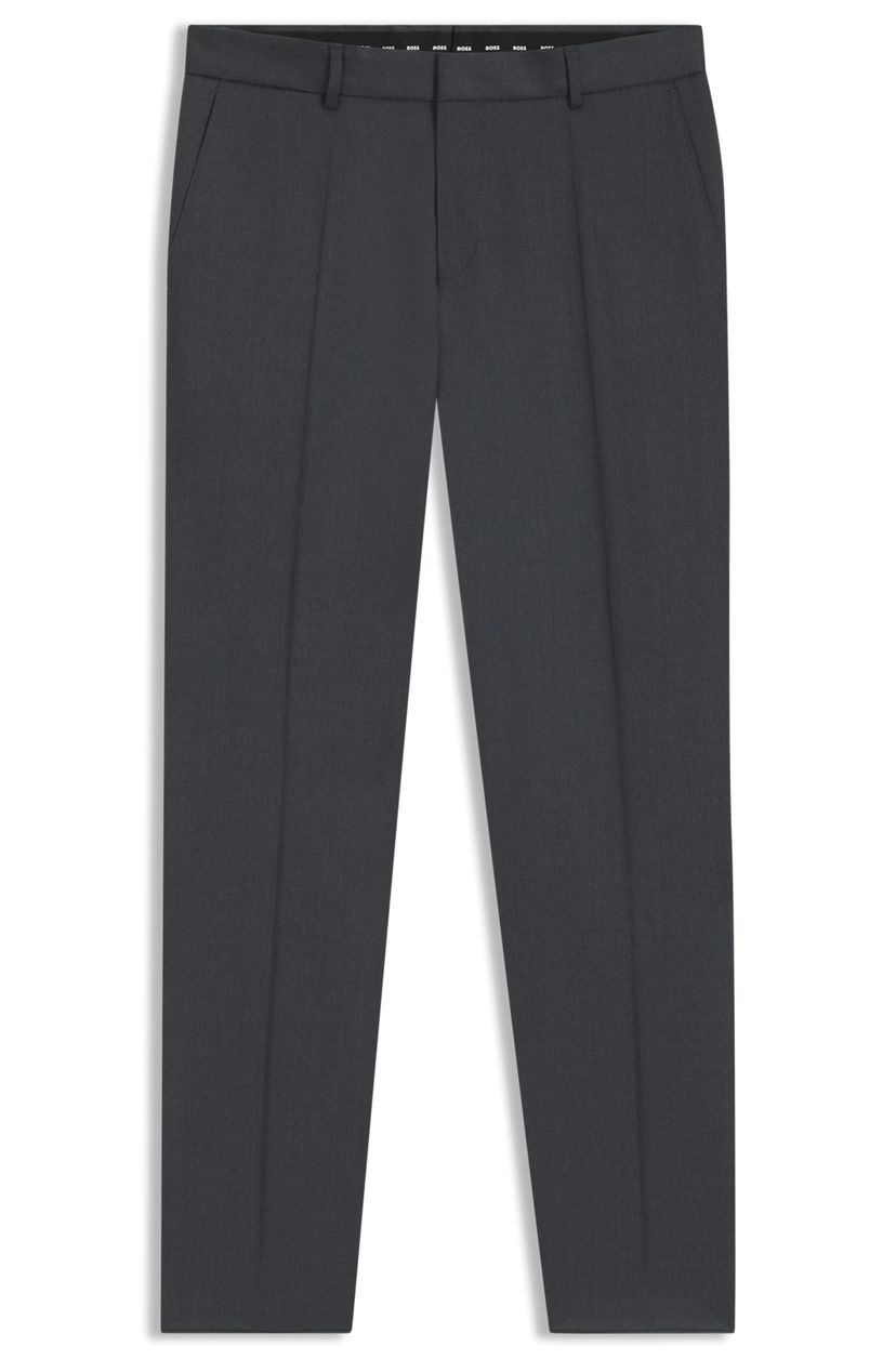 Kalhoty slim fit z panenské vlny serge - Dark Grey
