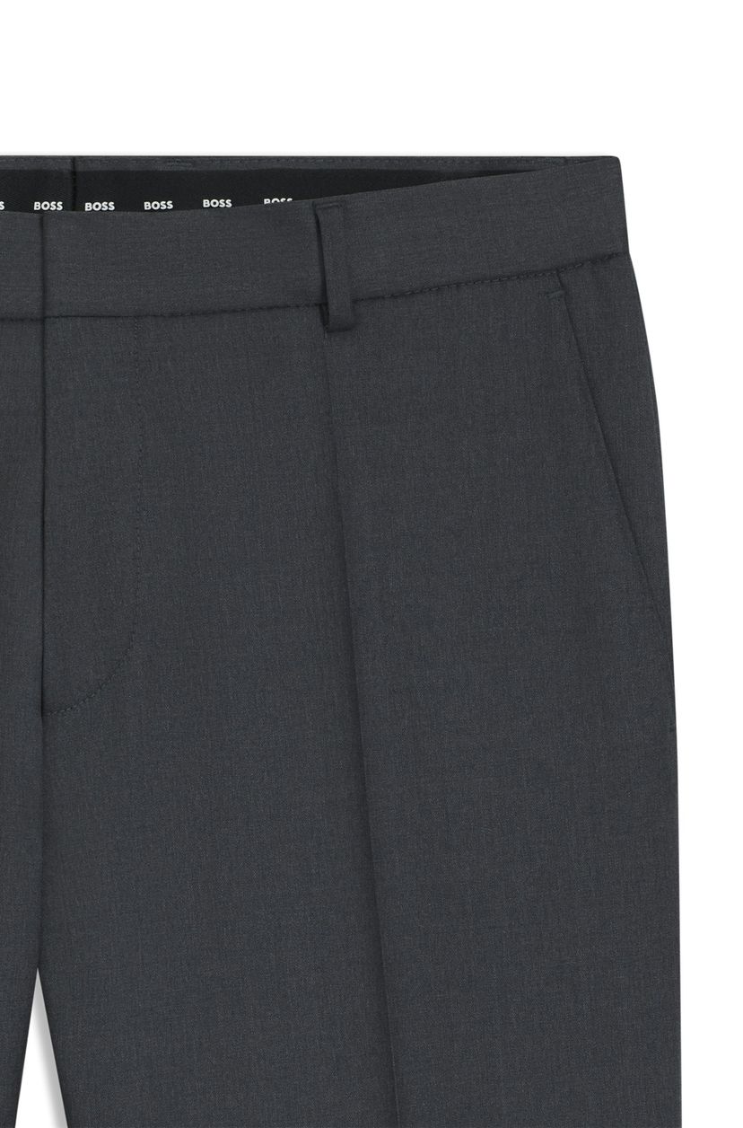 Kalhoty slim fit z panenské vlny serge - Dark Grey - galerie #2