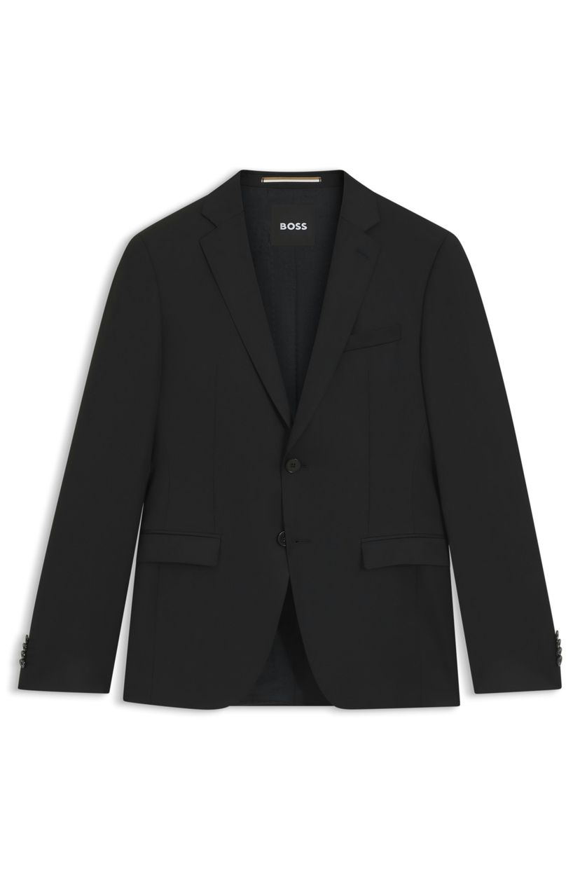 Extra úzké sako z panenské vlny serge - Black