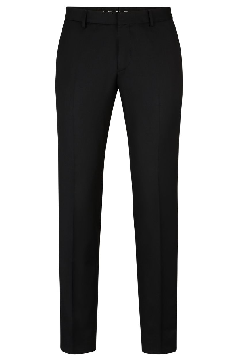 Kalhoty BOSS ONE Extra slim fit z panenské vlny serge - Black - galerie #1