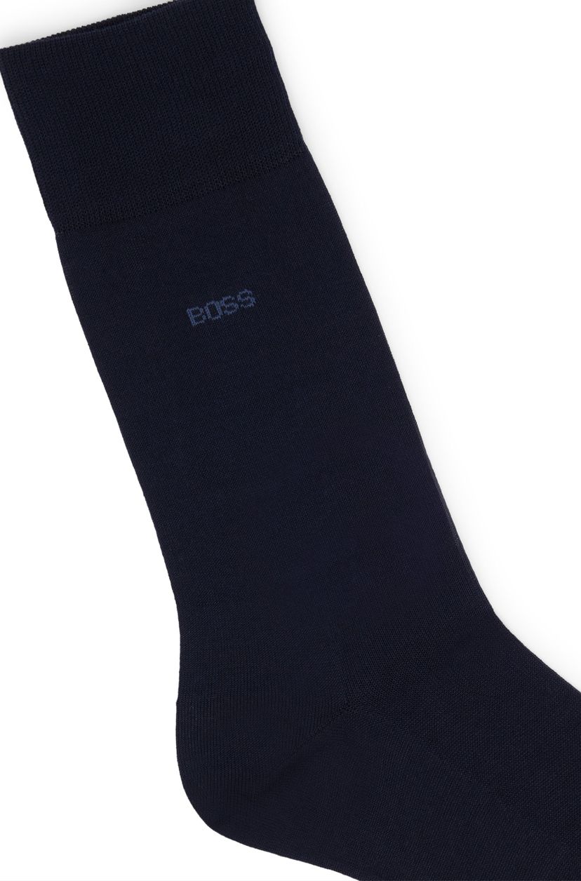 Ponožky s logem standardní délky z mercerizované egyptské bavlny - Dark Blue - galerie #3