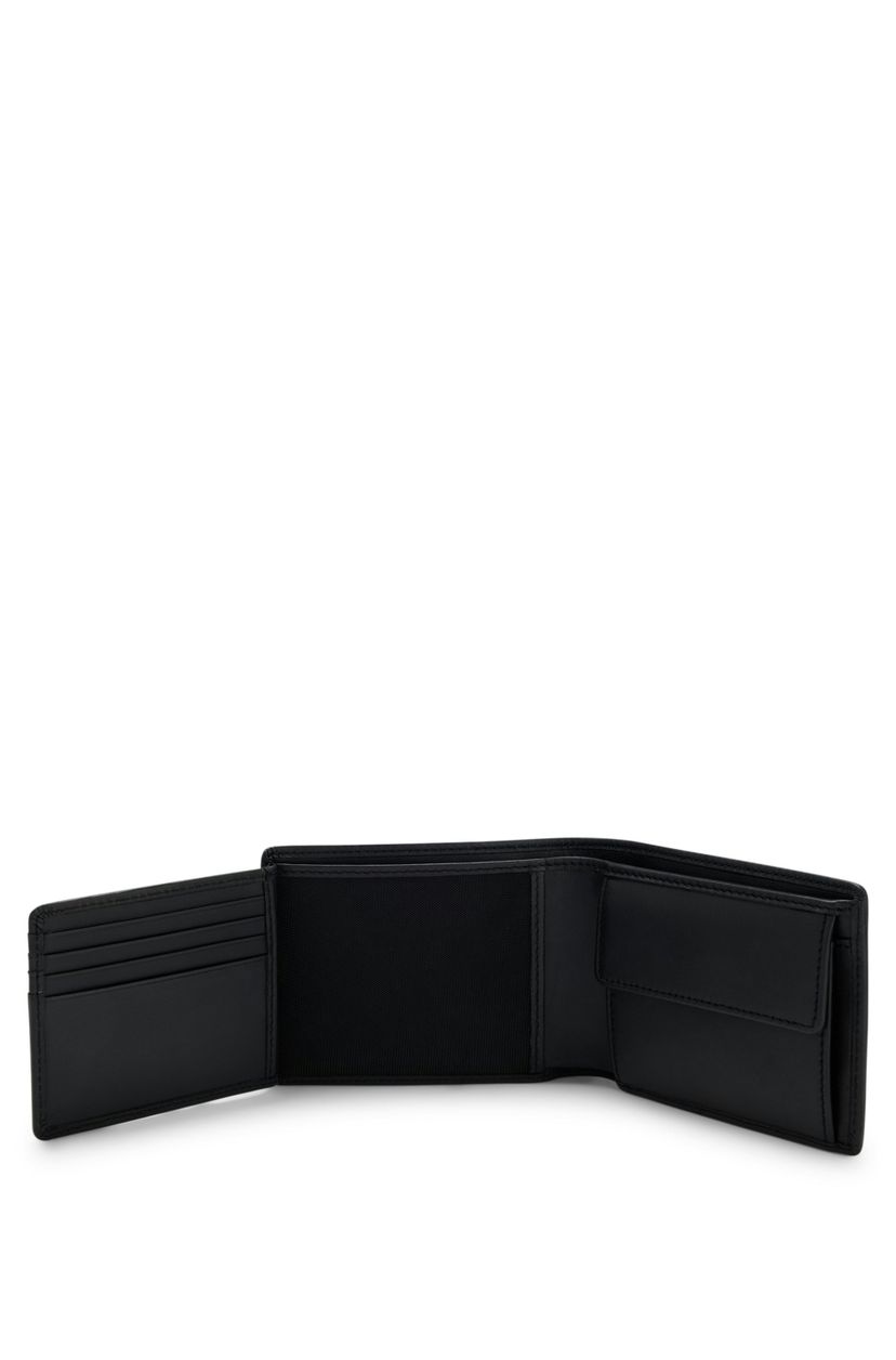 Kožená peněženka s reliéfním logem - Black - galerie #2