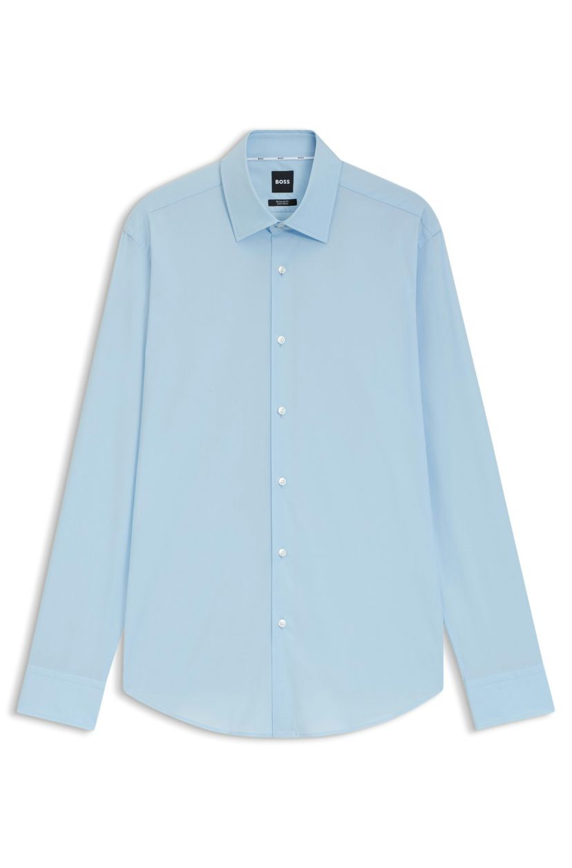 Košile regular střihu z pružného bavlněného poplínu, který se snadno žehlí - Light/Pastel Blue