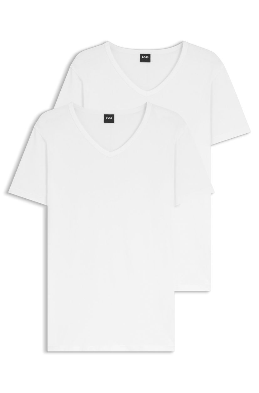 Balení dvou slim fit triček ze strečové bavlny - White