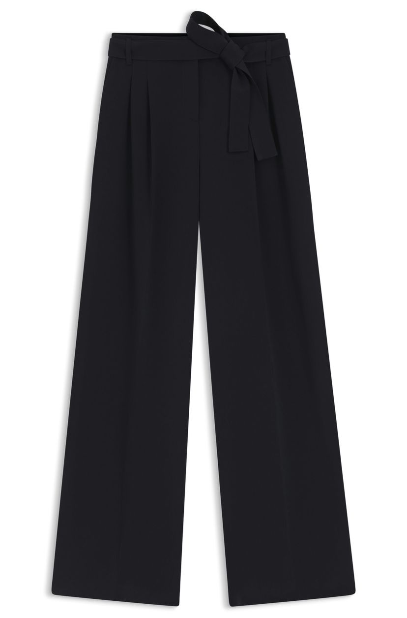 Kalhoty volného střihu z japonského krepu - Dark Blue