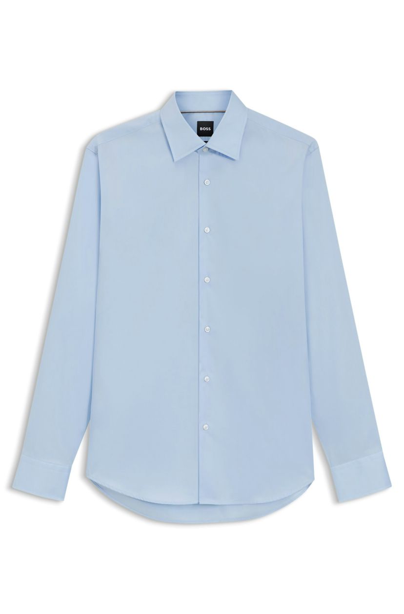 Košile regular střihu z bavlněného poplínu, který se snadno žehlí - Light/Pastel Blue