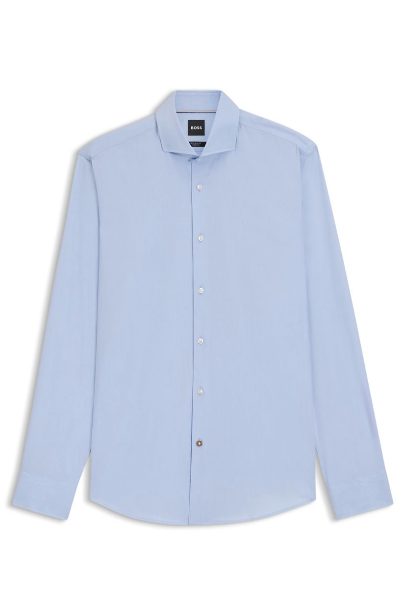 Formální košile ze strečového kepru regular střihu - Light/Pastel Blue
