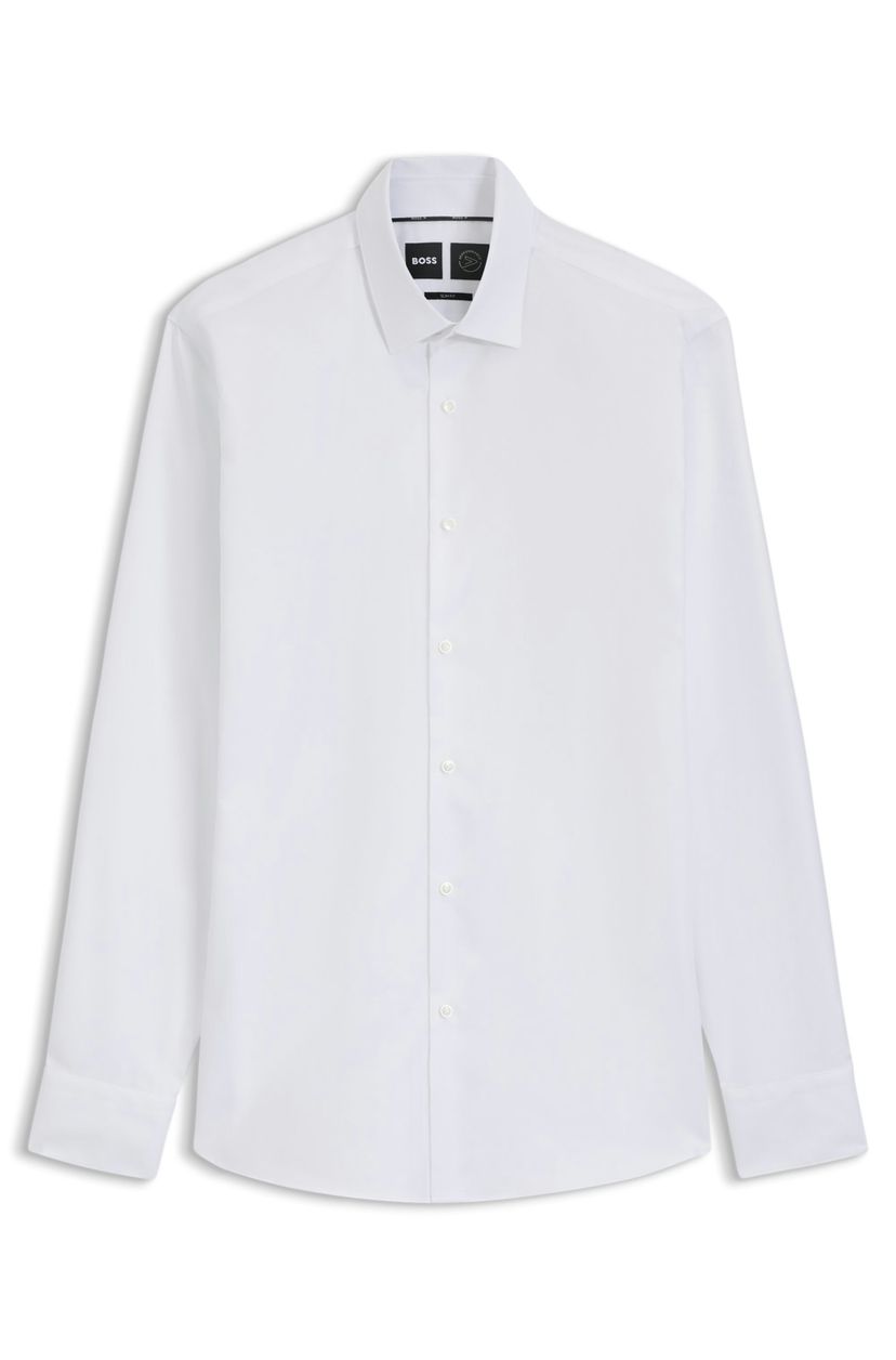 Košile slim fit z vysoce funkční strukturované bavlny - White