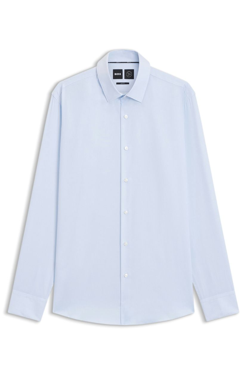 Košile slim fit z vysoce funkční strukturované bavlny - Light/Pastel Blue