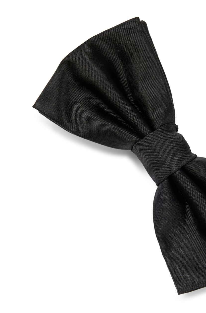 Motýlek italské výroby z hedvábného žakáru - Black - galerie #4