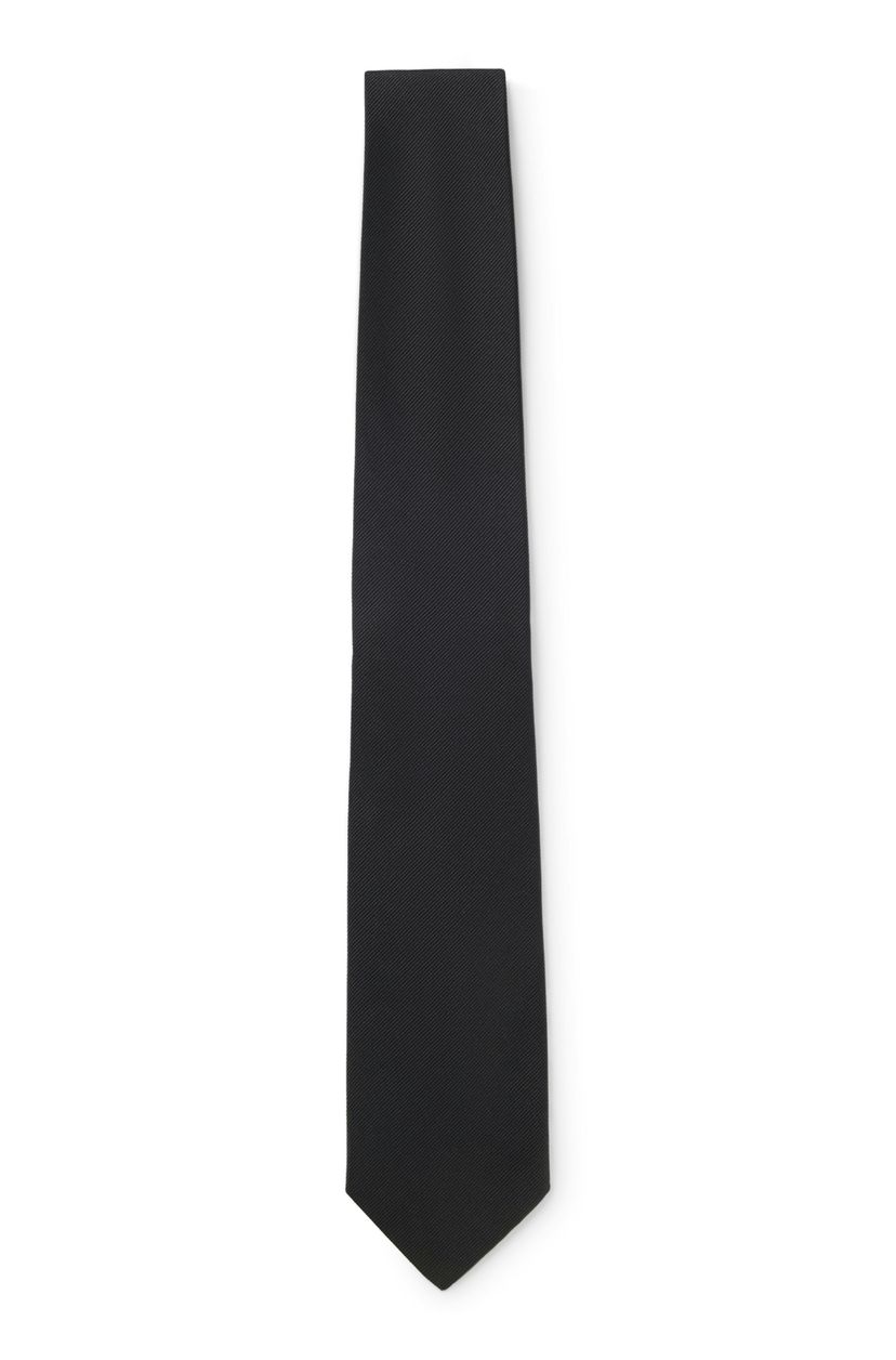 Formální kravata z hedvábného žakáru - Black