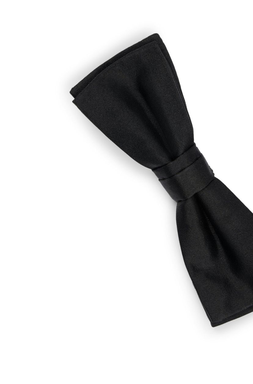Motýlek italské výroby z hedvábného žakáru - Black - galerie #4