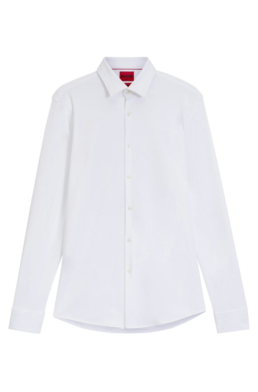 Tričko slim fit z funkčního strečového žerzeje - Open White